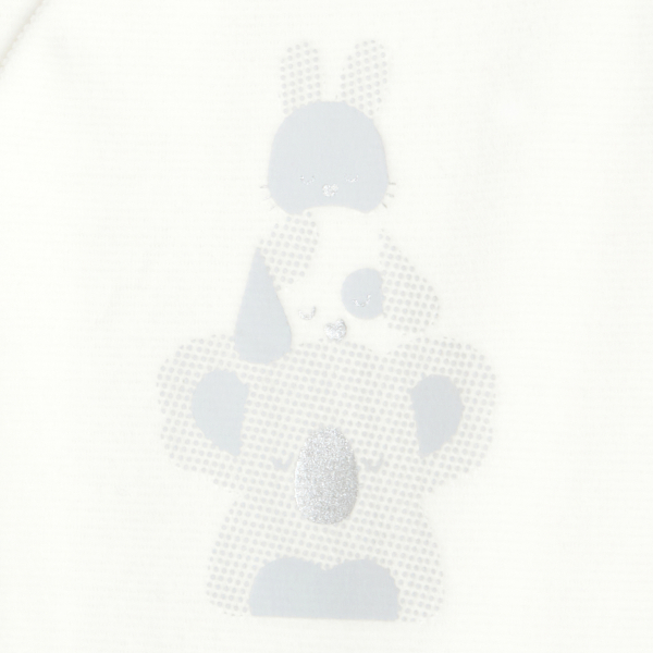 بدلة نوم من المخمل الحيواني مع ياقة شامبراي بيضاء منذ الولادة